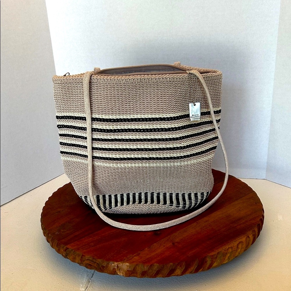 Stone Mountain Accessories Beige and Black Tote